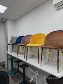 SEDIE VELLUTO INTERNO CASA BAR PIZZERIA RISTORANTE