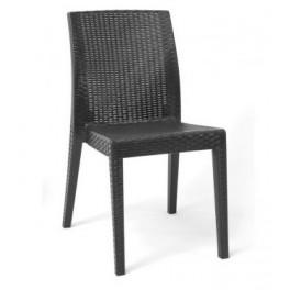 Siena - Sedia impilabile simil rattan bar ristoran