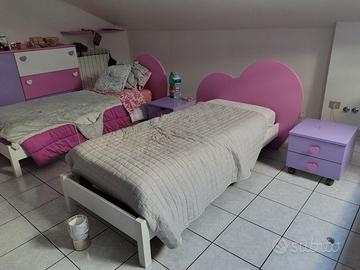 Cameretta e scrivania completa di 2 sedie studio 