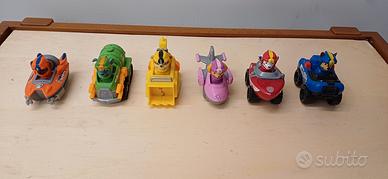 Set 6 Veicoli PAW Patrol con Personaggi