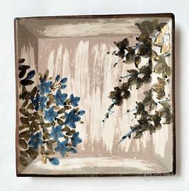 Piatto Quadrato Ceramica Giapponese Artigianale