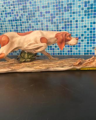 Statuina Capodimonte originale – Cane Pointer