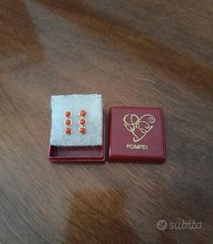 orecchini argento e corallo