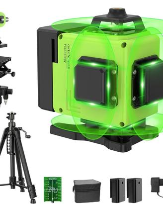 【con Treppiede】Livella Laser Autolivellante 4 X360