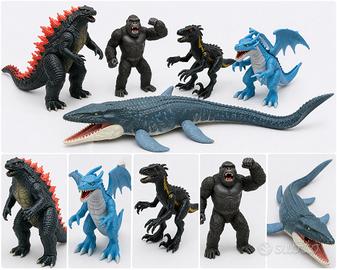 Jurassic World Mosasauro gigante 69 cm + Godzilla