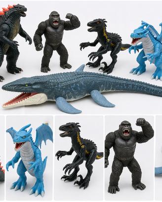 Jurassic World Mosasauro gigante 69 cm + Godzilla