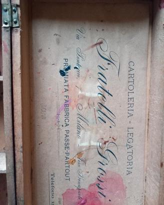 Antiquariato scatola da pennino della ditta F.lli 