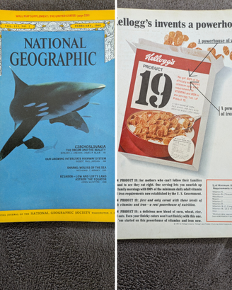Pubblicità vintage Kellogg's, Sony, Chevrolet ....