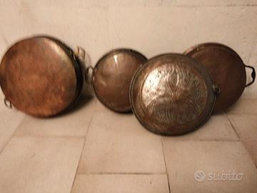 tre Tegami e Miscelatore in puro pesante Rame 