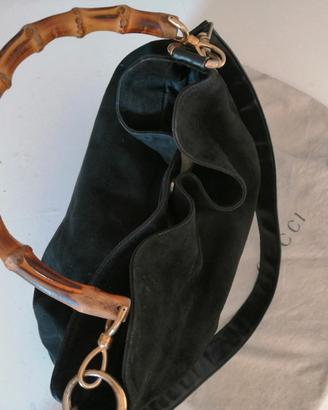 Borsa Gucci pelle e bambu