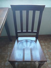 tavolo in noce e 4 sedie