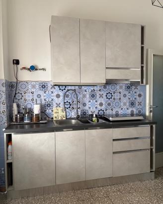 CUCINA SU MISURA 210 CM – STUCCO BIANCO