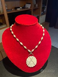 Collana madre perla argento 925 vintage