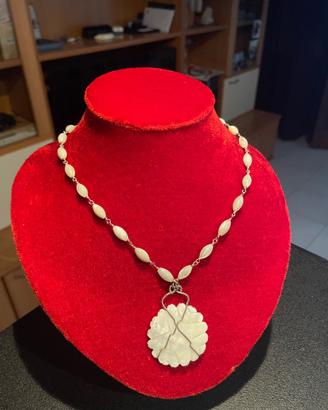 Collana madre perla argento 925 vintage