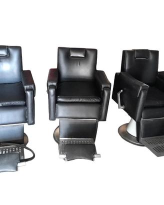 3 Sedie - Poltrone Da Barbiere Storiche - Vimtage
