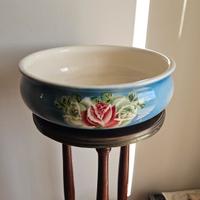 Piatto da toilette smaltato , antico 