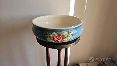 Piatto da toilette smaltato , antico 