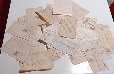 Lotto lettere e documenti manoscritti antichi 1900