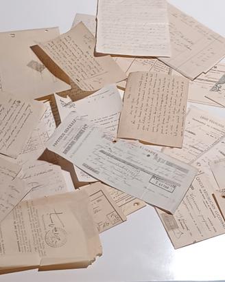 Lotto lettere e documenti manoscritti antichi 1900