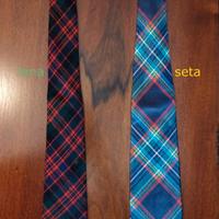 2 cravatte di alta sartoria con fantasia scozzese