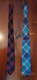 2 cravatte di alta sartoria con fantasia scozzese