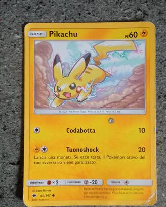 carta Pokemon 2017 pikachu 40/147