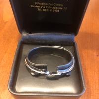 Bracciale oro bianco e diamanti