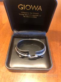 Bracciale oro bianco e diamanti