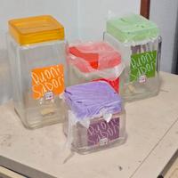 Set 4 Contenitori in Vetro "Buoni Sapori"