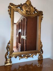 Specchiera Barocca Dorata – Cornice Intagliata – 8