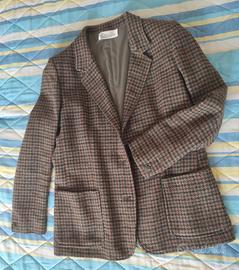 Giacca donna quadri marrone 