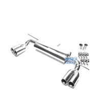 SILENZIATORE DI SCARICO DOPPIA USCITA IN INOX PER 