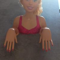 testa per acconciature Barbie 