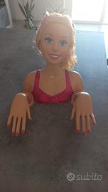 testa per acconciature Barbie 