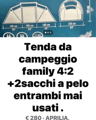 Tenda da campeggio.