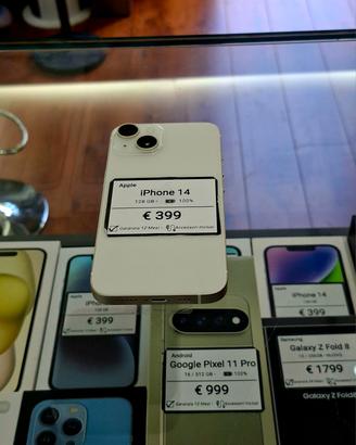 IPHONE 14 128GB bianco BATTERIA 100%
