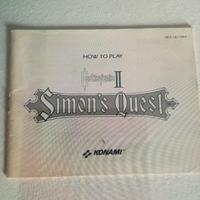 Simon's Quest. Castlevania 2. Libretto istruzioni.