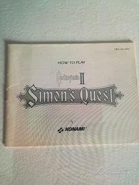 Simon's Quest. Castlevania 2. Libretto istruzioni.