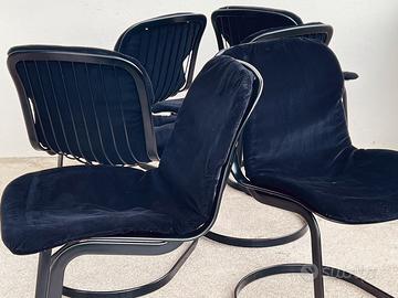 Sei sedie di Willy Rizzo per Cidue (fine ‘70)