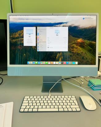 Imac 24" Blu M3/8gb/256gb Garanzia 1 anno