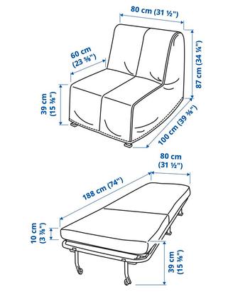  poltrona letto Ikea 