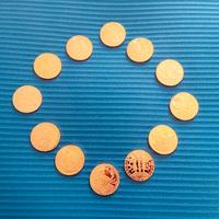 Collezione completa 12 monete in metallo Zodiaco