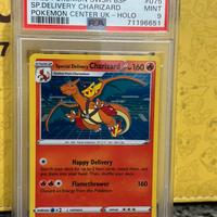 Pokemon psa 9 charyzard delivery con swirl