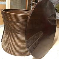 2 tavolini rotondi con contenitore