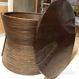 2 tavolini rotondi con contenitore