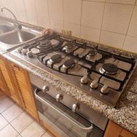 Piano cottura a gas in acciaio a 6 Fuochi
