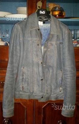 Giubbotto Dolce e Gabbana jeans pelliccia sintetic