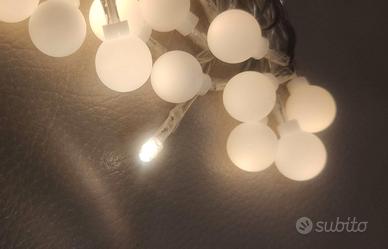 luci natale usb piccole palline bianche 100% nuove