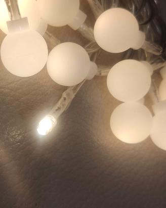 luci natale usb piccole palline bianche 100% nuove