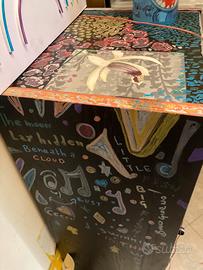 2 scaffali dipinto a mano